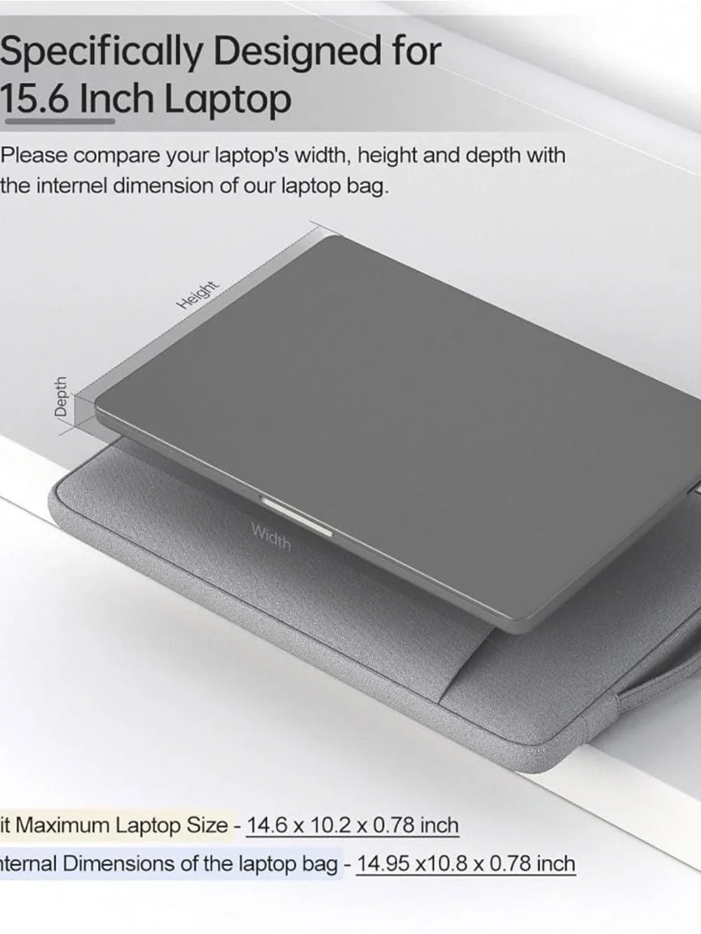Gray Laptop Sleeve Carry Case